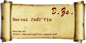 Derzsi Zsófia névjegykártya