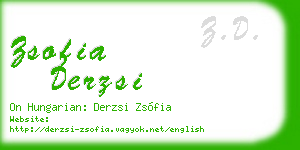 zsofia derzsi business card
